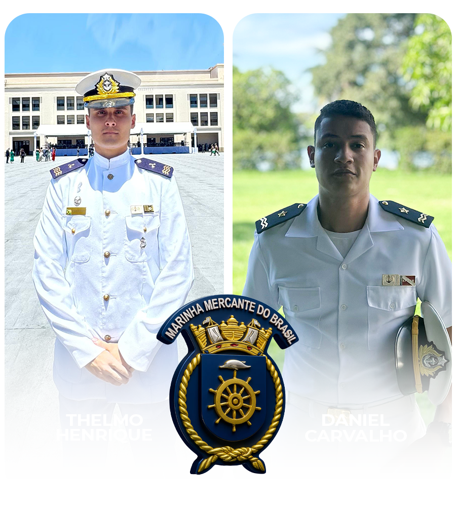 Thelmo Henrique e Daniel Carvalho — Oficiais da Marinha Mercante